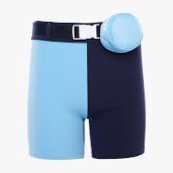 STAUD X NB BELTED COLORBLOCK SHORT NAVY - Picture 3 of 5